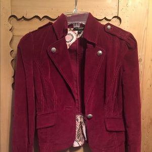 Bebe wine colored corduroy blazer